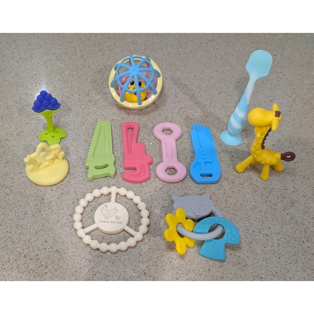 Baby Teether Toy Bundle + Silicone Diaper Cream Spatula Butt Paste Applicator